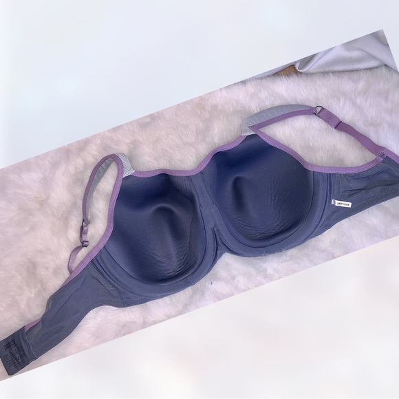 Panache sports bra in gray and pale lavender size 36DD - Picture 6 of 7